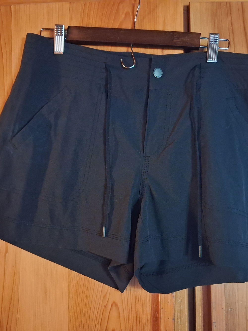 Athleta Black Athletic Drawstring Shorts- 14